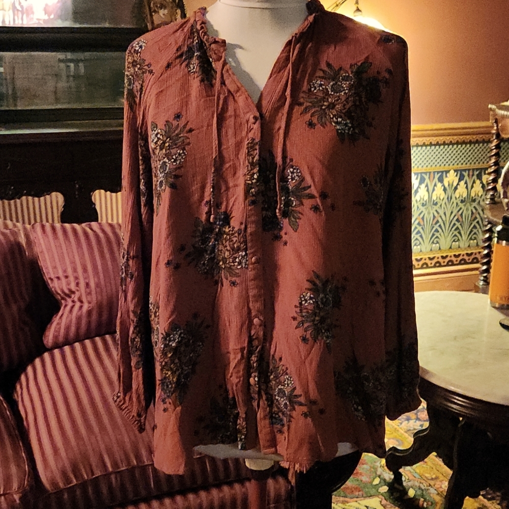 Autumn peasant blouse